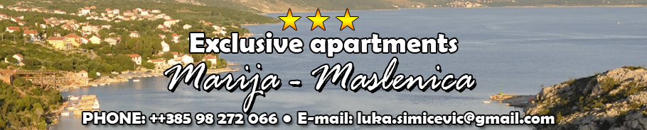 Apartmani Marija – Maslenica | Apartments Marija Maslenica